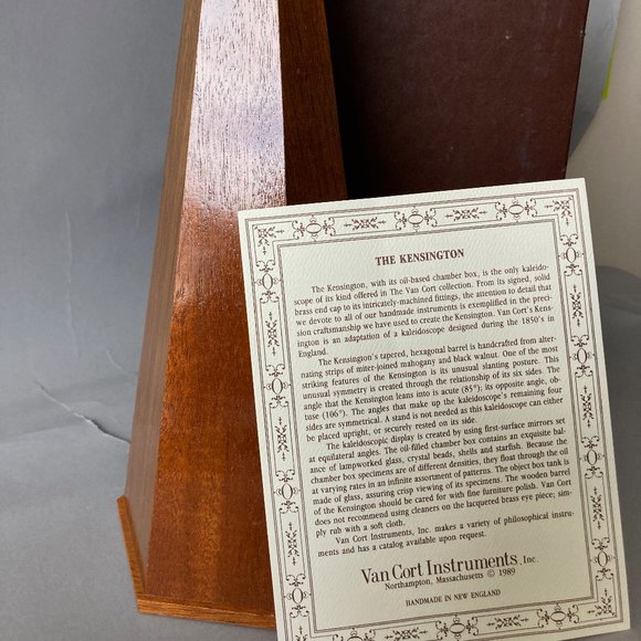 VanCort Wood and Brass Hexagon Kaleidoscope - Picture 2 of 16